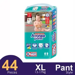 Avonee Pants System Baby Daiper (XL Size) (12-17KG) (44PCS) - Rokomari